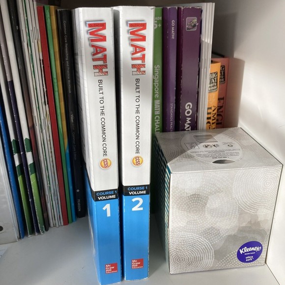 Two Glencoe Math Books, Course 1, Volum 1 And 2, Volume 1 (MATH APPLIC & CON) - Picture 1 of 4
